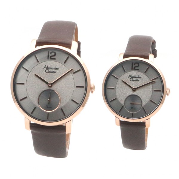 Alexandre Christie AC 8590 Rosegold Brown Couple